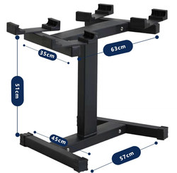 Adjustable Dumbbell Stand with 32kg Stainless Steel, Suitable for Men, Home Use, Fitness, Genuine Product, Electroplated and Painted