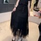 
Spring and summer mid-length mesh skirt design solid color skirt makes you look slim and simple and versatile cake skirt for women