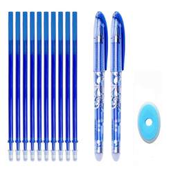 Erasable Pen Set Blue Black Ink Ballpoint Pen Erasable Refill School Office Stationery Supplies Exam