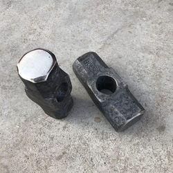 Quenched and Forged All-Steel Octagonal Hammer Head, Large Iron Hammer, Two-Hammer Wall-Breaking Hammer, Heavy-Duty Construction Site Hammer, High-Hardness Hammer Head