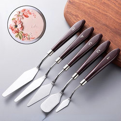 5-Piece Set of Chocolate Scrapers, Cream Spatulas, Cake Decorating and Smoothing Knives, Color Mixing and Baking Tool Set