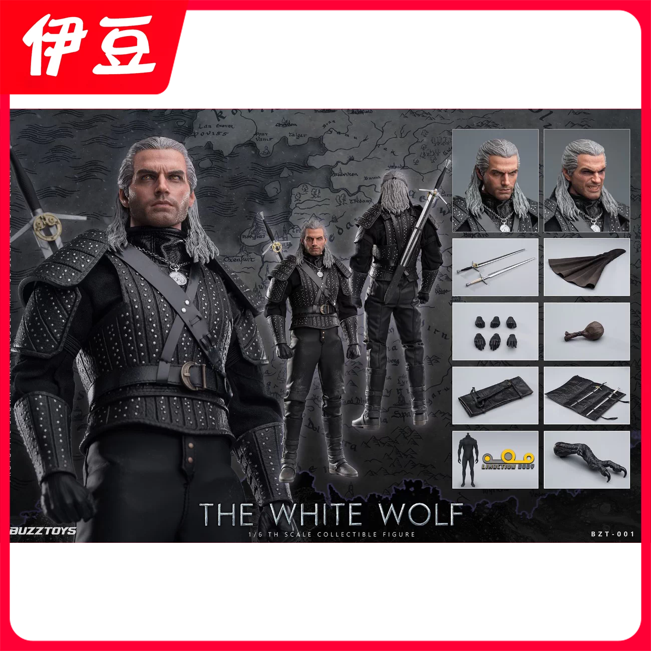现货BUZZTOYS BUZ001 1/6 The White Wolf 猎魔人白狼可动人偶-Taobao
