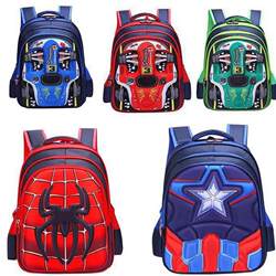 Spider-Man School Bag for Elementary School Students, Kindergarten 3D Car Backpack, Backpack for Grades 1-3-6, Children's School Bag for Boys