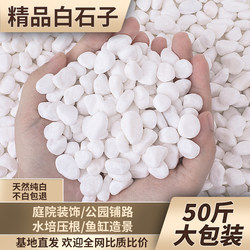 25kg White Stones, Large Pebbles, Garden Paving, Garden Landscaping Decoration, Fish Tank, Potted Plants, Small White Pebbles