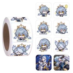 500 Stickers/Roll Anime Cartoon Mobile Game Sunday Stickers Toy Decoration Round Adhesive Labels Sealing Stickers
