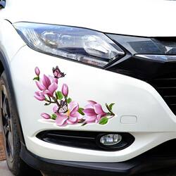 Purple Magnolia Butterfly Scratch Blocking Car Sticker Car Body Decoration Electric Car Sticker Waterproof Self-Adhesive