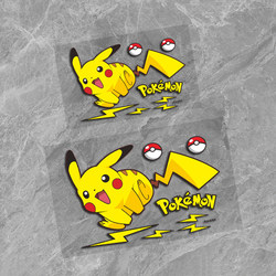 Frog Jumping Pikachu Car Sticker Electric Vehicle Battery Car Scratch Covering Decorative Sticker Cartoon Creative Car Sticker Waterproof