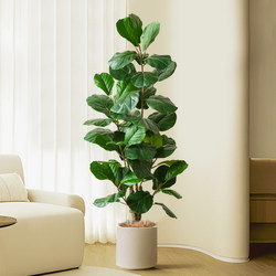 Nordic Artificial Plant Ficus Lyrata Large Simulated Green Plant Potted Indoor Living Room Floor Decoration Bonsai Ornament