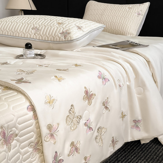 
Class A mother and baby grade ice silk latex cool mat summer cool quilt set 2025 new summer bed sheet cool soft mat