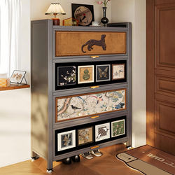 Vintage-Style Shoe Cabinet for Home Entrance, 2026 New Model, Integrated Wall-Mounted Multi-Layer Large-Capacity Entryway Cabinet