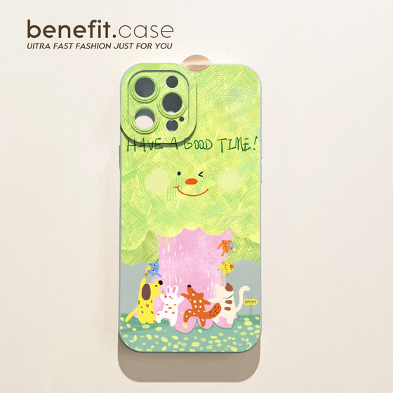 
benefit fresh big tree cute little animals 17 suitable for iphone16promax apple 15PRO mobile phone case 13 new style 14 sets 12 simple 11 all-inclusive xsmax silicone xr anti-fall