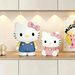 Helokity Desktop Entryway Tv Cabinet Decoration Hello Kitty Piggy Bank Housewarming Birthday Gift Ornament