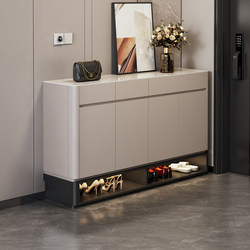Light Luxury High-End Shoe Cabinet 2025 New Model with Slate Countertop, Large Capacity Living Room Storage Cabinet, Multifunctional Entryway Storage Cabinet