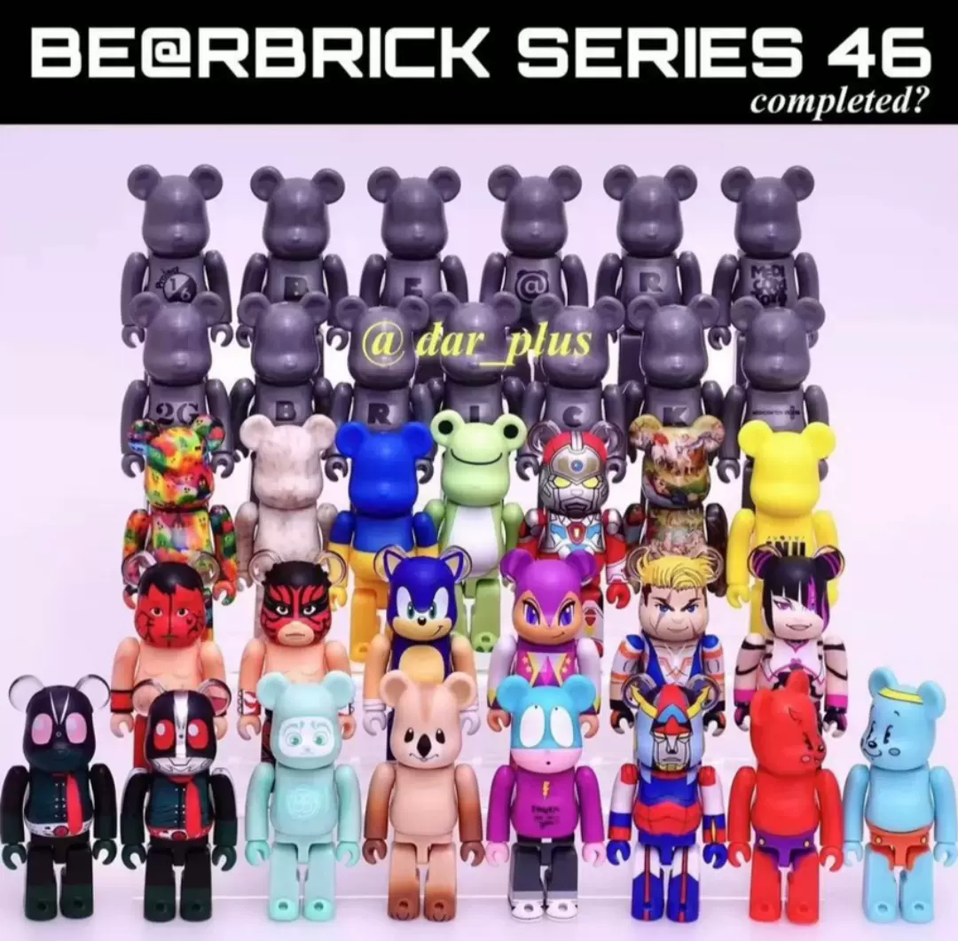 Bearbrick 46代盲盒确认款假面骑士大眼仔超隐等积木熊正品-Taobao