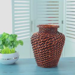 Vase, Daughter of the Sea, Water Girl, Dai Dance Ornament, Jar, Vinegar and Wine Jar, Grass, Willow, Rattan, Bamboo Weaving Tools, Props, Pot