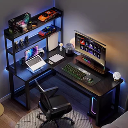 L-Shaped Corner Table, Gaming Table, Double Computer Table, Desktop Home Student Writing Desk, Office Bedroom Corner Desk