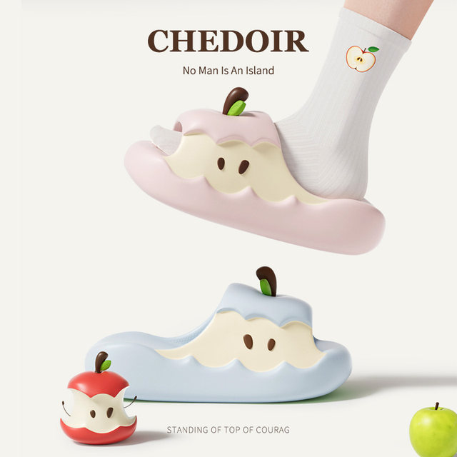 Chedoir pink blue mandarin duck apple slippers for women in summer internet celebrity hottest non-slip bathing women's sandals wear outside wearing outside