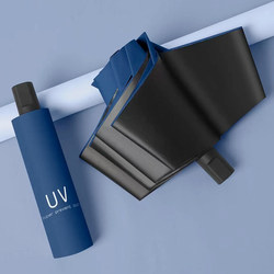 Rain or Shine Black-Coated Sunshade Umbrella, Windproof and Rainproof Uv Umbrella, Easy to Carry, Adult Umbrella