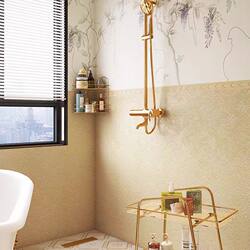 French-Style Sea-Themed Bathroom Tiles 300X1200 Ginger Yellow Patterned Tiles Living Room Background Wall Tiles Art Tiles