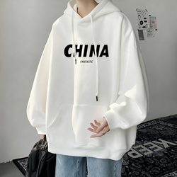 Hooded Sweatshirt for Men, Spring and Autumn 2025 New Style, American Style, Large Size, Sports Hoodie, Trendy Brand, Loose Casual Men's Jacket