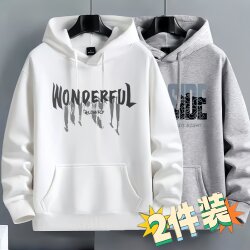 Fleece-Lined Casual Sweatshirt for Men and Women, Spring, Autumn, and Winter, Printed, Loose-Fitting, Bf Hong Kong Style, Versatile Hoodie Jacket, Couple's Trendy Style