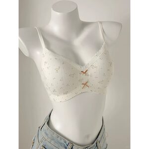 
French girl underwear small breast push-up ultra-thin summer steel-free soft support lace push-up floral bra