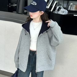 Girls' Jacket 2026 New Style This Year's Popular Hot Item Girls' Spring and Autumn Hooded Cardigan Top Children's Spring Clothing