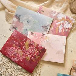 Aili Gilt Oil Painting Letter Paper Set, European Retro High-End Romantic Love Letter Confession Handwritten Letter, Gift for Boyfriend/Girlfriend, Graduation Season Gift for Classmates, Teacher's Day Gift