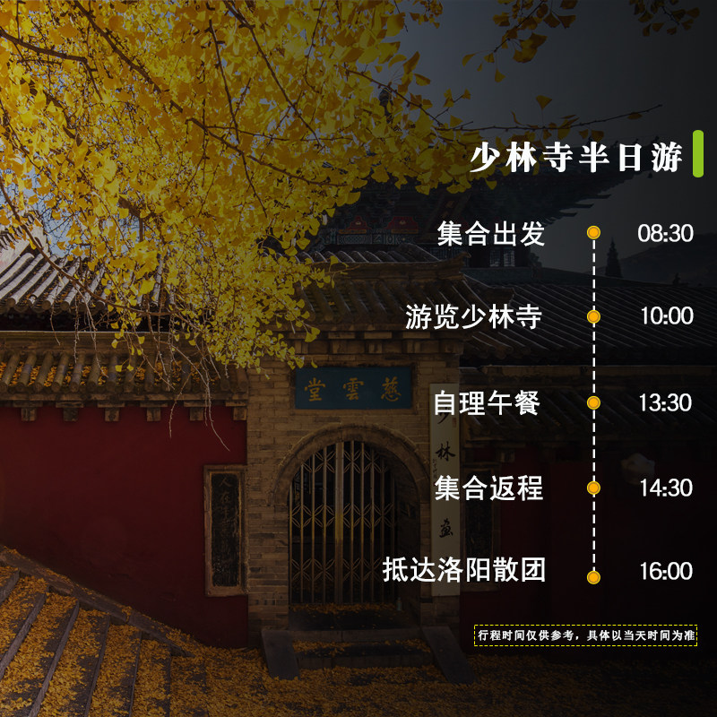 【30人团】洛阳出发少林寺龙门石窟白马寺一日游河南洛阳周边旅游