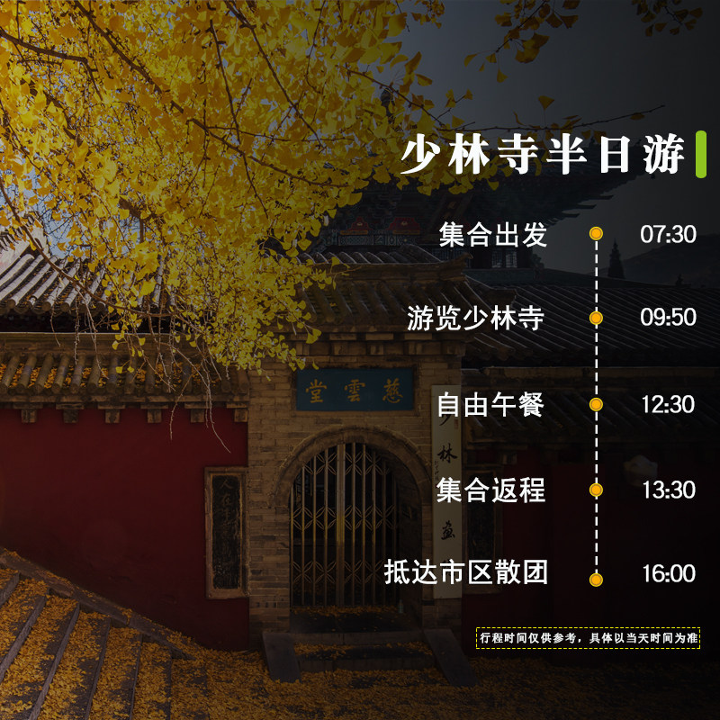 【20人小团】洛阳出发嵩山少林寺一日游市区酒店接送旅游导游讲解