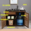Bàn trà di động Bàn trà nhỏ bằng gỗ nguyên khối có tủ trà có bánh xe cho nhiều hộ gia đình, tủ trà, bộ ấm trà kung fu, xe pha trà tích hợp nước sôi ban uong tra bàn trà bằng gỗ Bàn trà