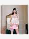 Three Quarters Pink Flower Handmade Beads Book Bud Strait Jacked Jacking Vest Female Summer Wear