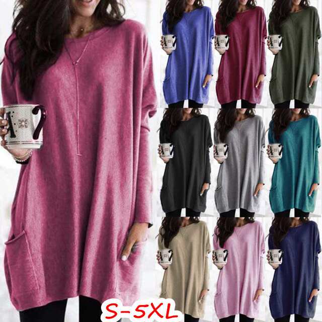 New European and American autumn long-sleeved casual pocket shirt top for women
