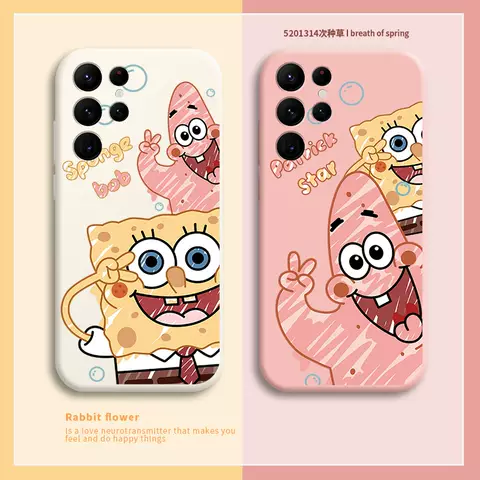 Girls Phone Cases Covers SpongeBob And Patrick Cartoon Silicone TPU Galaxy S24, Galaxy S24 Plus, Galaxy S24 Ultra, Galaxy S23, Galaxy S23 Plus, Galaxy S23 Ultra, Galaxy S22, Galaxy S22 Plus, Galaxy S22 Ultra,