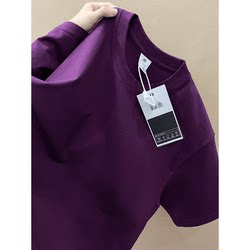 American-Style Heavyweight Pure Cotton Three-Needle Cool-Feel Short-Sleeve T-Shirt for Men, Simple Solid Color Design, Niche Loose Top