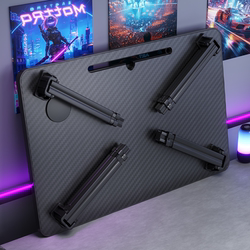 Adjustable Bed Computer Desk, Small Bed Table, Laptop Stand, Carbon Fiber Gaming Style, Foldable Study Desk, Reading Desk, Home Desk, Office Desk, Bedroom Bay Window Desk