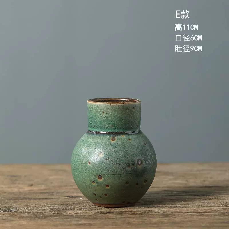 新入荷☆景徳鎮結晶釉禅意日本式復古陶磁器小花瓶置物乾いた草花挿し木インテリア 花を含まない 3点セッ Ada1110011 手工陶瓷新中式風格禪意復古小花瓶景德鎮產桌面擺件客廳裝飾用花瓶