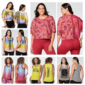 
Clearance model ZW Zunwu fitness yoga casual sports dance aerobics top 413 418 407 406 385