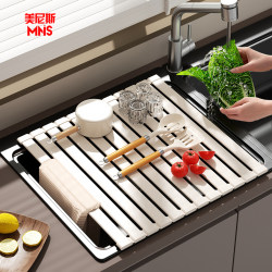 Kitchen drain rack sink dishware rack foldable storage