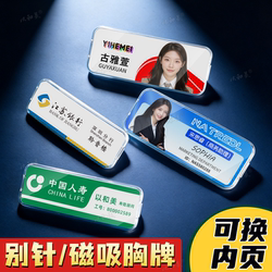 High-Quality Small Name Tags with Magnetic Pin, Magnetic Card, Employee Id Badge, Nameplate, Job Title Badge, Hotel, Supermarket, Bank, Car Sales Name Tag, Student Campus Card, Name Badge, Work Badge