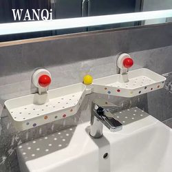 Japanese Bathroom Suction Cup Faucet Storage Rack Bathroom Punch-Free Wall-Mounted Hand Wash Basin Corner Storage Rack