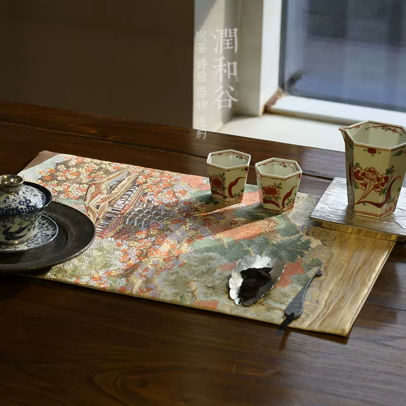 日本杯托薩摩美妙堂造正錫制(五件套)老锡器茶垫纯手工茶托润和谷-Taobao