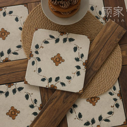 Retro Wabi-Sabi Style Vintage Floral Pattern Tiles for Restaurant, Bathroom, Kitchen, Guest Room, and Cafe