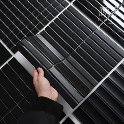 French Minimalist Style Black Mosaic Tiles for Living Room, Dining Room, Kitchen, Bar, Bathroom, Homestay, and Cafe