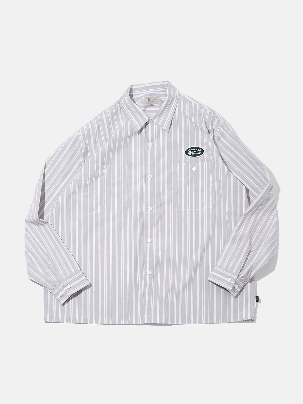 SEDAN ALL-PURPOSE OVAL LOGO WORK SHIRT 条纹衬衫23AW-Taobao