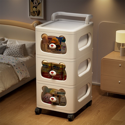 Drawer-Type Storage Cabinet, Household Movable Baby Storage Cabinet, Snack Toy Storage Rack, Children's Bedside Table