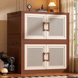 Medieval-Style Storage Cabinet for Home Use, Foldable Children's Wardrobe, Storage Cabinet, No Installation Required, Thickened Multi-Layer Storage Cabinet