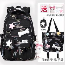 Schoolbags for Girls, Junior High School Students, Large Capacity, High School Students, Elementary School Students, Third to Fifth and Sixth Grade, Lightweight and Burden-Reducing Backpacks