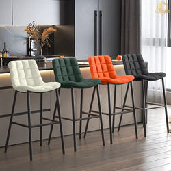 Bar Stool with Backrest for Billiard Hall, Coffee Shop, Bar, Home Island Table, 55/65/75cm High Stool