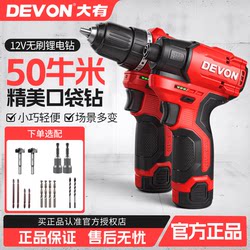 Daiyou Pocket Drill 12V Brushless Lithium Electric Drill 50 Nm Electric Hand Drill Household Multifunctional Hand Drill 5208